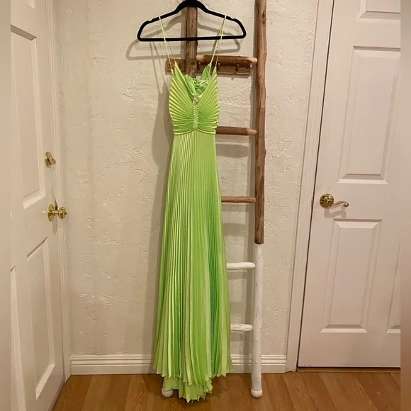 A.L.C. Aries Dress in Green Kick in Size 10 - Picture 4 of 10